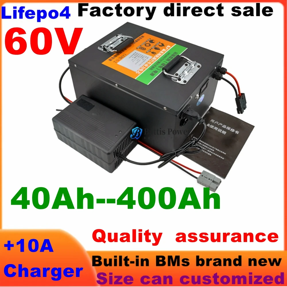 20S 60V 40Ah 80Ah 100Ah 150Ah 200Ah 250Ah 300Ah 400Ah Lifepo4 Battery for 3KW 6KW EV RV Motorcycle Tricycle Sightseeing Car