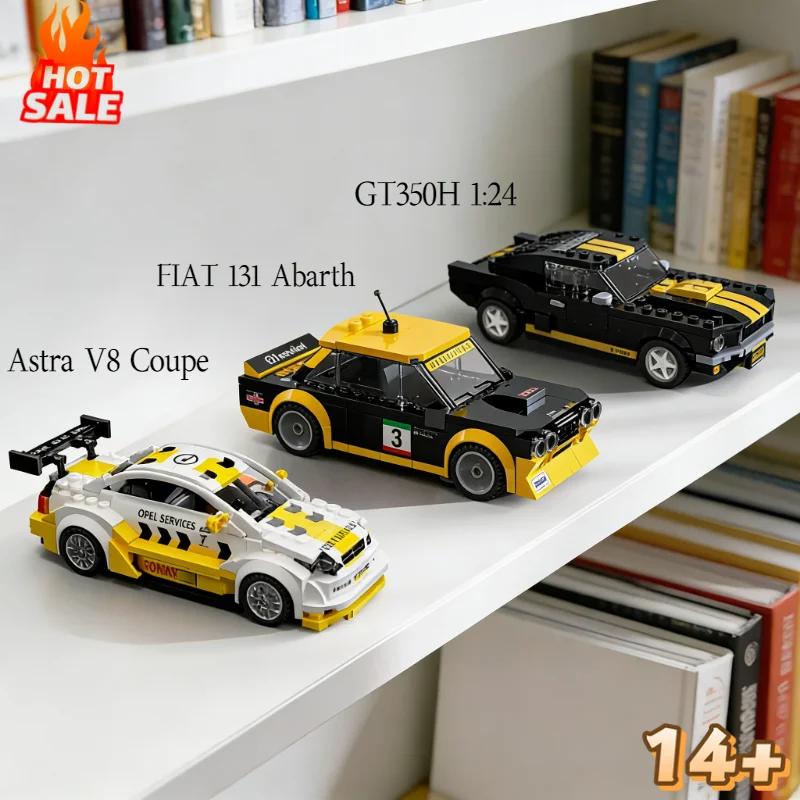 Set de Coches Deportivos a Escala 1:24, GT350H, Astra V8, Coupé, FIAT 131, Abarth Supercar, Bloques de Construcción, Juguetes, Regalo de Cumpleaños