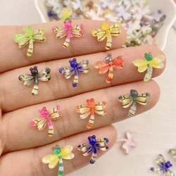 50Pcs New Cute Mini Resin Little Dragonfly Series Flatback Ornament Jewelry Making Manicure Hairwear Accessories