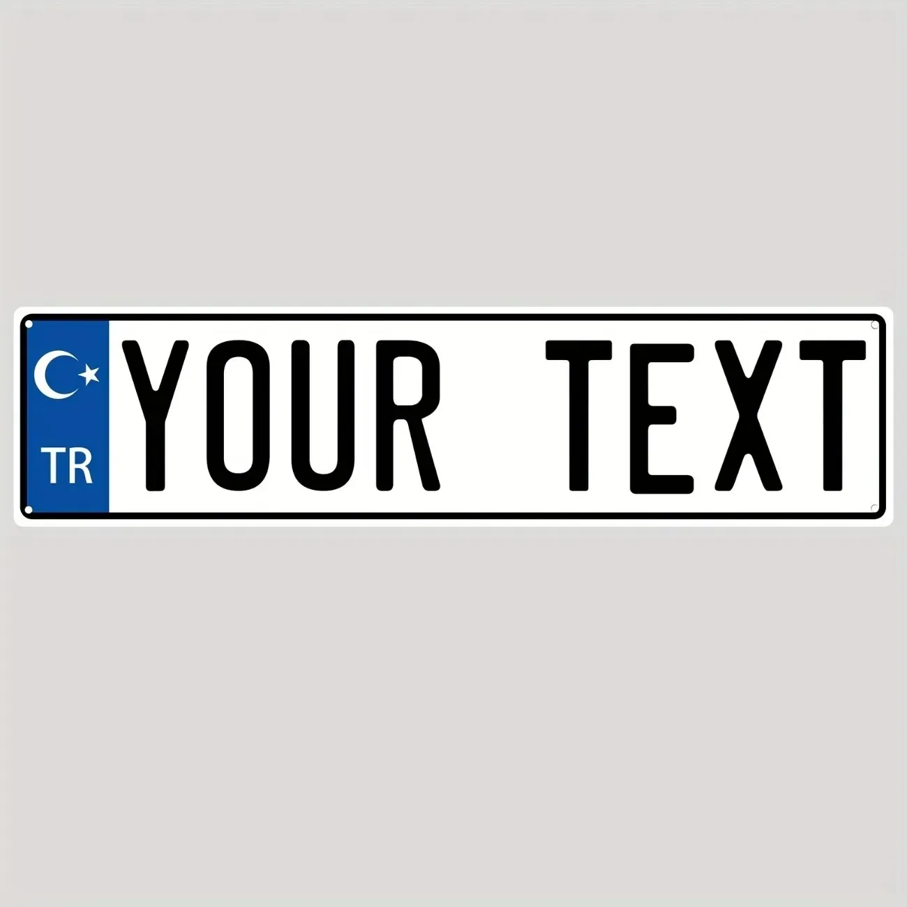 Benutzerdefiniertes türkisches Nummernschild – personalisierte Auto-/Heimdekoration aus Aluminium, wetterbeständige Vintage-Dekoration (nur Dekor)