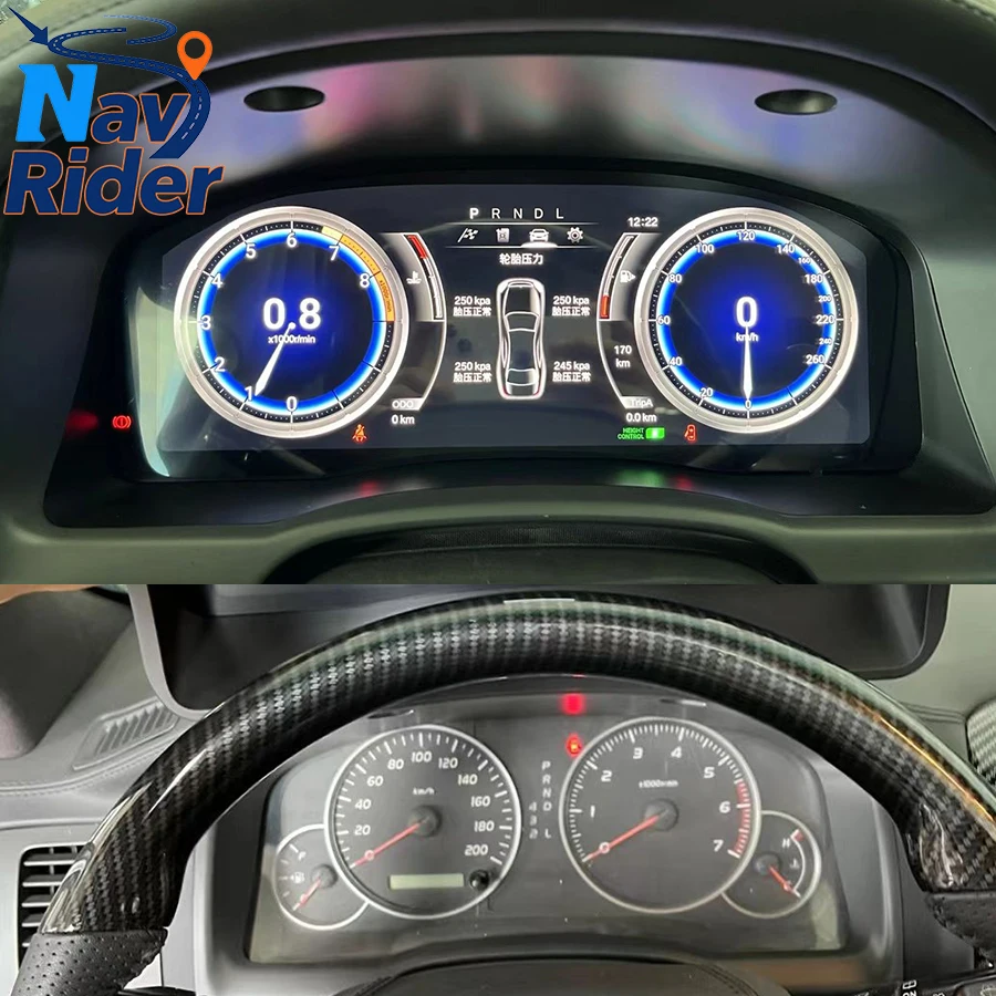 Digital Cluster Virtual Cockpit Car Multimedia Player For Toyota Land Cruiser Prado 120 For Lexus GX470 Dashboard Screen 12.3