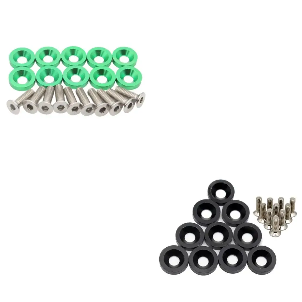 

Universal Aluminum Bumper Washer/Bolt Engine Car Modification Set