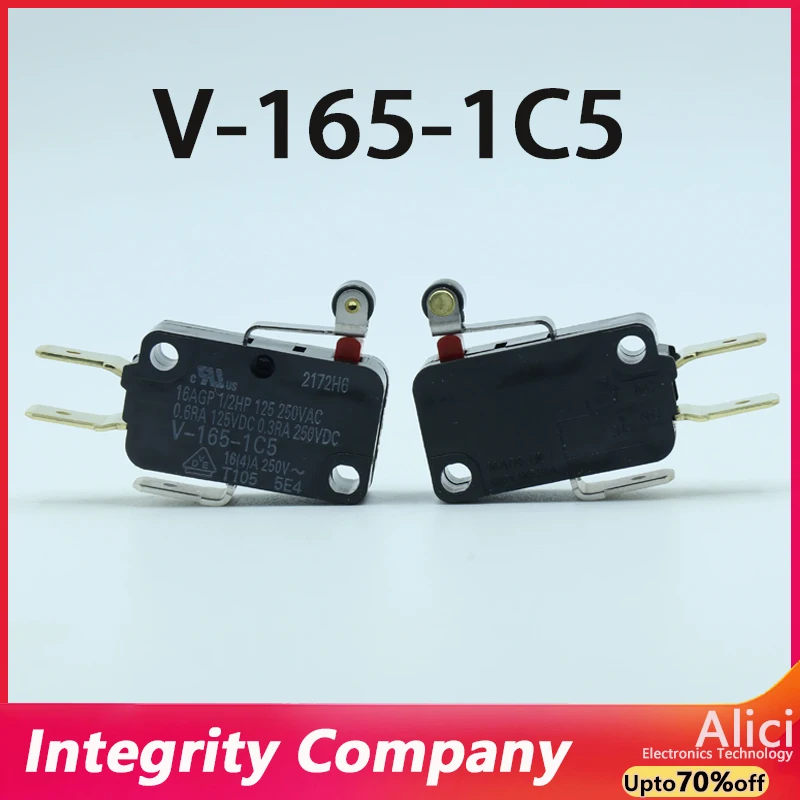 Microinterruptor V-165-1C5 16A 250V para botón de interruptor de límite de viaje OMRON Original