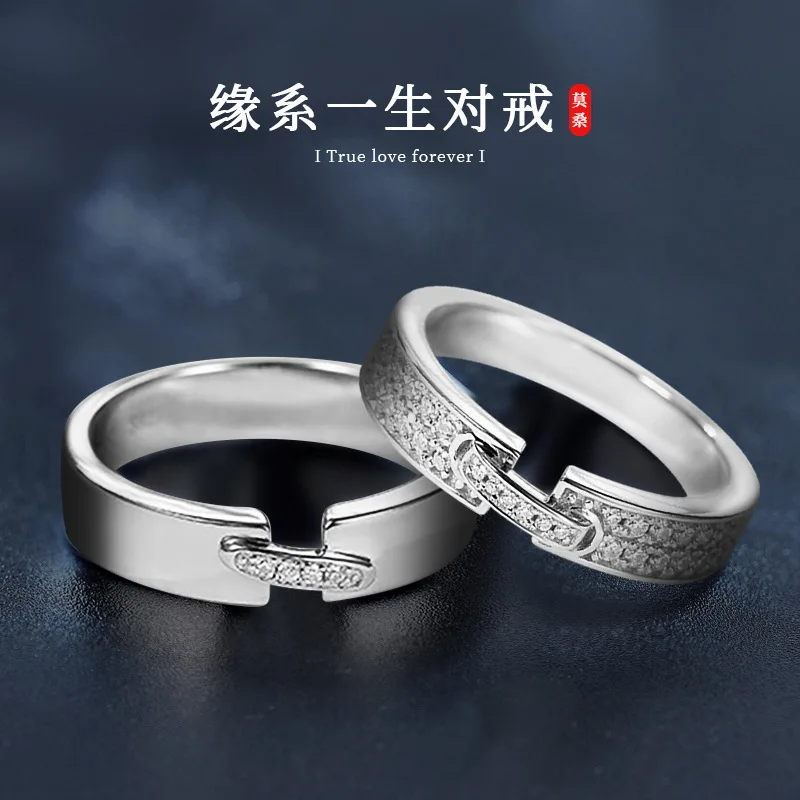 

Парные кольца из серебра 925 пробы с моассанитом, символ долговечных узы, простые парные кольца, оптовая продажа серебряных украшений.