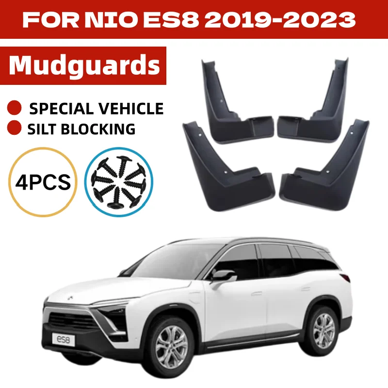 Guardabarros para NIO ES8 2019 2020 2021 2022 2023, Protectores Contra Salpicaduras, Accesorios para Auto, Delanteros y Traseros, 4 Piezas