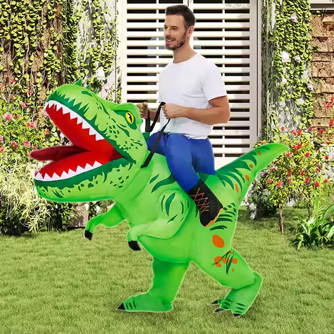 Hot Dinosaur Inflatable Costumes Suits Mascot Funny Anime Christmas Halloween Party Cosplay Costume Dress for Adult