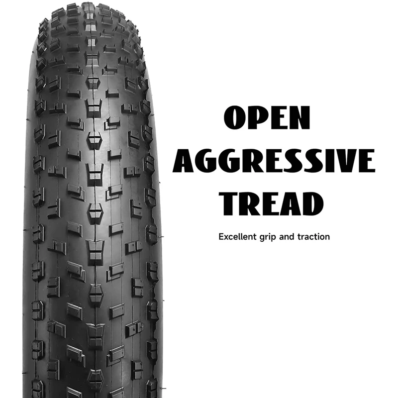

A61P 2X Bike Tire, Bike Tires Folding Replacement Electric Bicycle Tires Compatible Wide Mountain Snow Bike,26X4.0 Inch