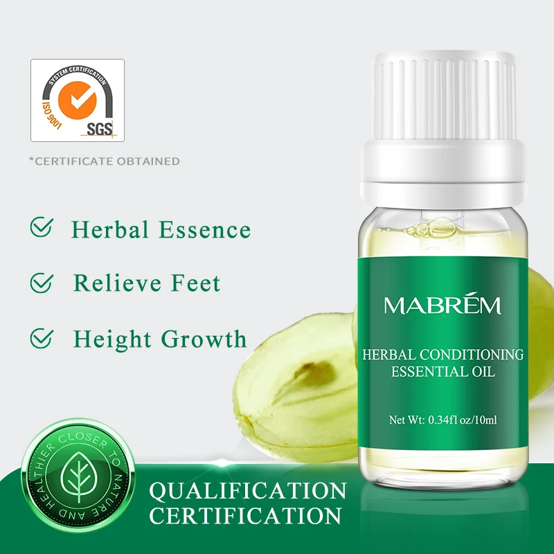 MABREM Soothing Foot Promote Bone Growth Height Increase Oil Conditioning Body Grow Taller Essential Oils  Massage Oil