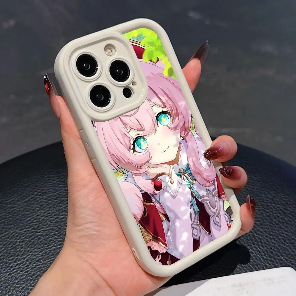

HSR Hyacine Thicken TPU Mobile Phone Case for iPhone 17 16 15 14 13 12 11 Air Pro Max Plus Colorful Cover