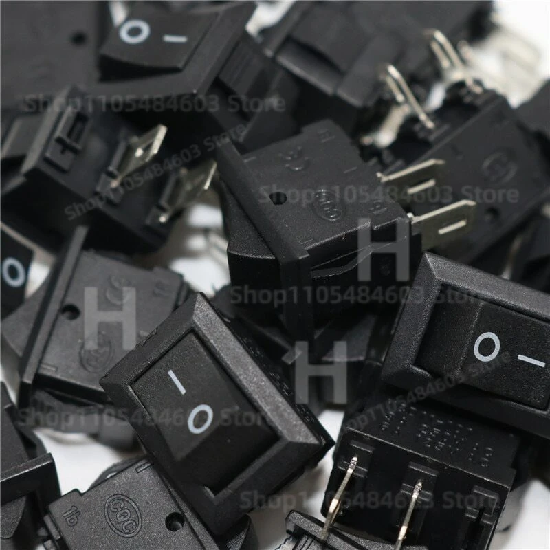 10Pcs Rocker Switch 2PIN ON-OFF SPST10A 250VAC/3A 10x15mm KCD1