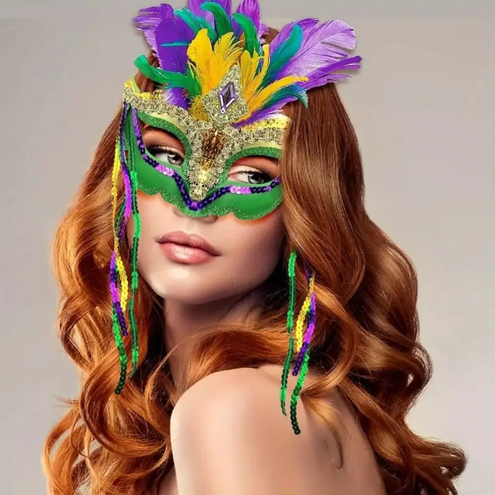 

Creative Party Supplies Peacock Feather Mask Makeup Hollow Out Carnival Mask Plastic Venice Masquerade Masks Women