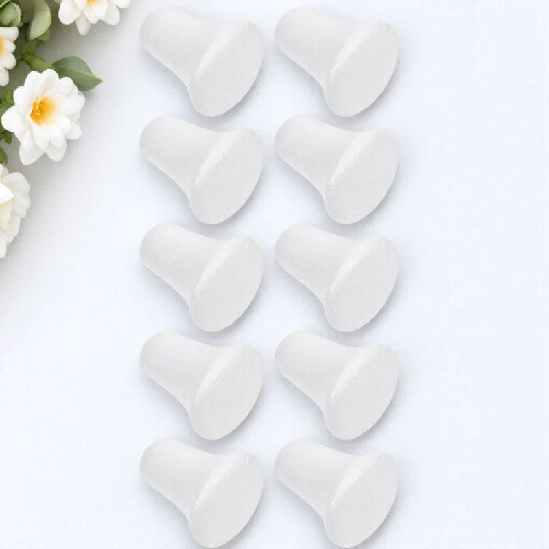 

DIY Christmas Ornaments 10 Pcs Jingle Bell Shapes Hanging Decor for Tree Festival White