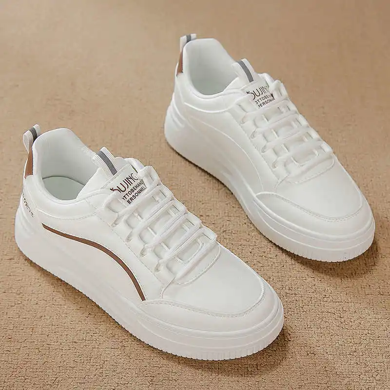 

Playform Increases Height Women Fashion Sneakers Vulcanize White Women's Boots Women's Small Size Shoes Sports Character