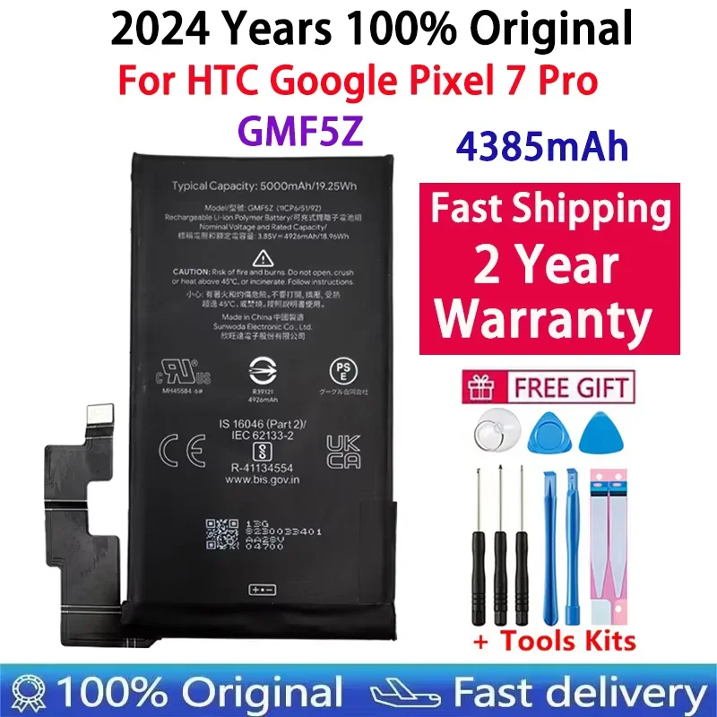 

100% Origina GMF5Z 5000mAh For HTC Pixel7 Pro Mobile Phone Replacement Battery For Google Pixel 7 Pro Batteries Fast Shipping