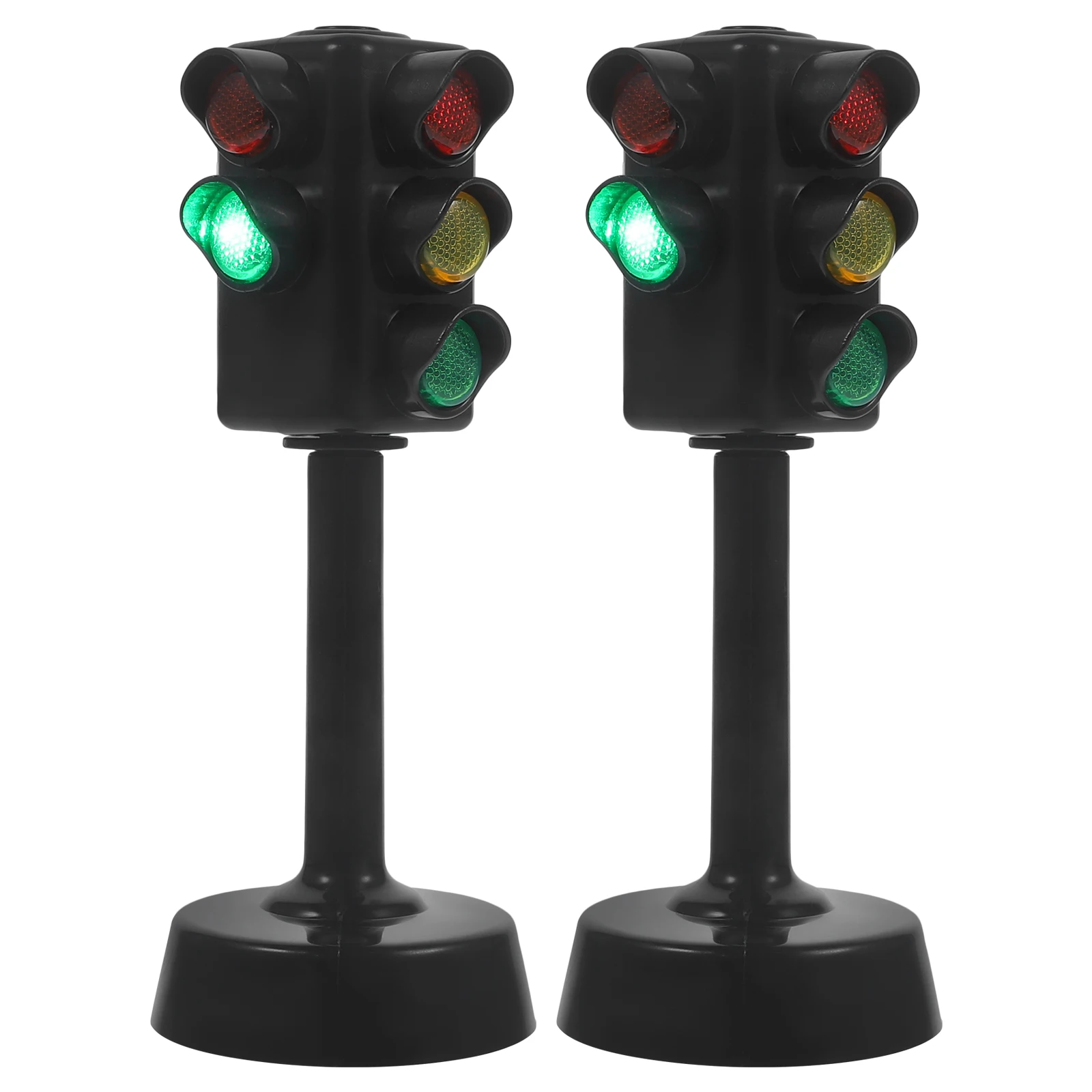 2pcs Traffic Signals Lamp Toy Traffic Lights Toy Early Education Playthings Traffic Sign Model Toy for Home Shop