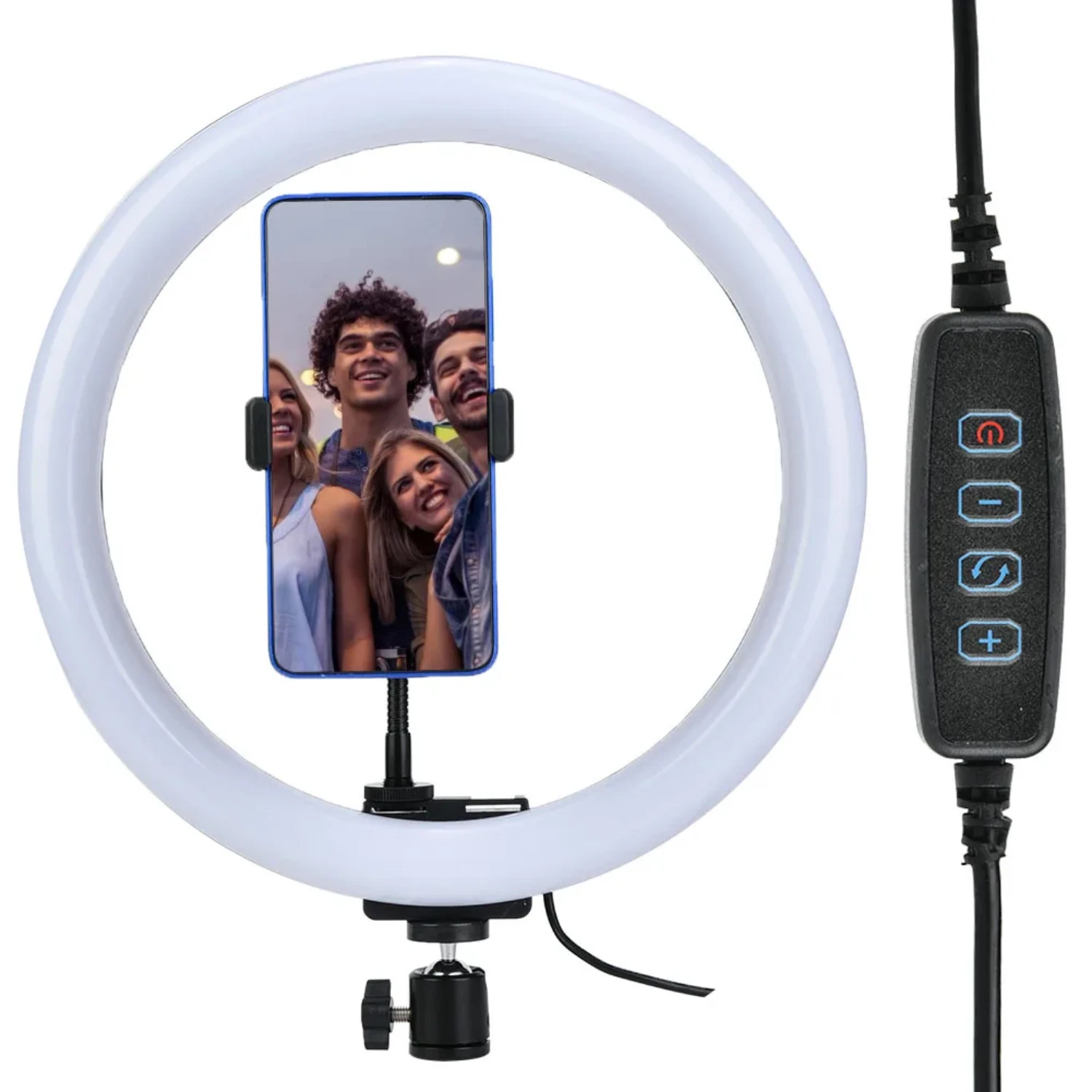 TPD668 12W 12 Inch 160LED Dimmable Ring Light 3200K-5600K  Makeup with Ball  Phone Clip