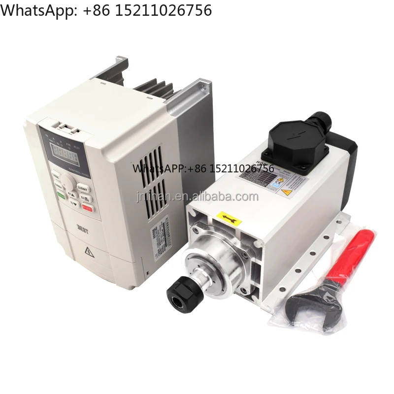Original Factory HQD 3.5kw Air Cooling 220v 300hz Spindle Motor 18000rpm with Flange Drilling Bearing