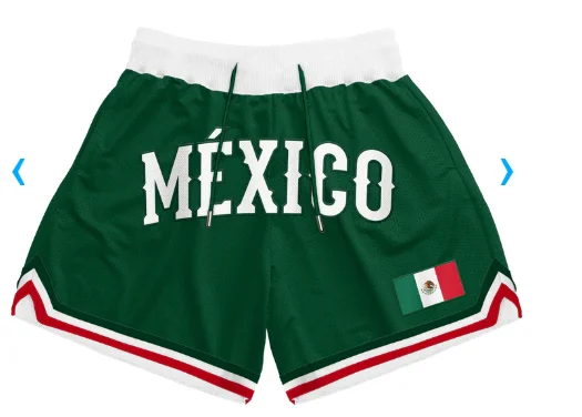

New Men's Mexican Heritage Basketball Shorts, Sports Fitness Shorts, Training and Running Casual Loose Quick-Dry Shorts