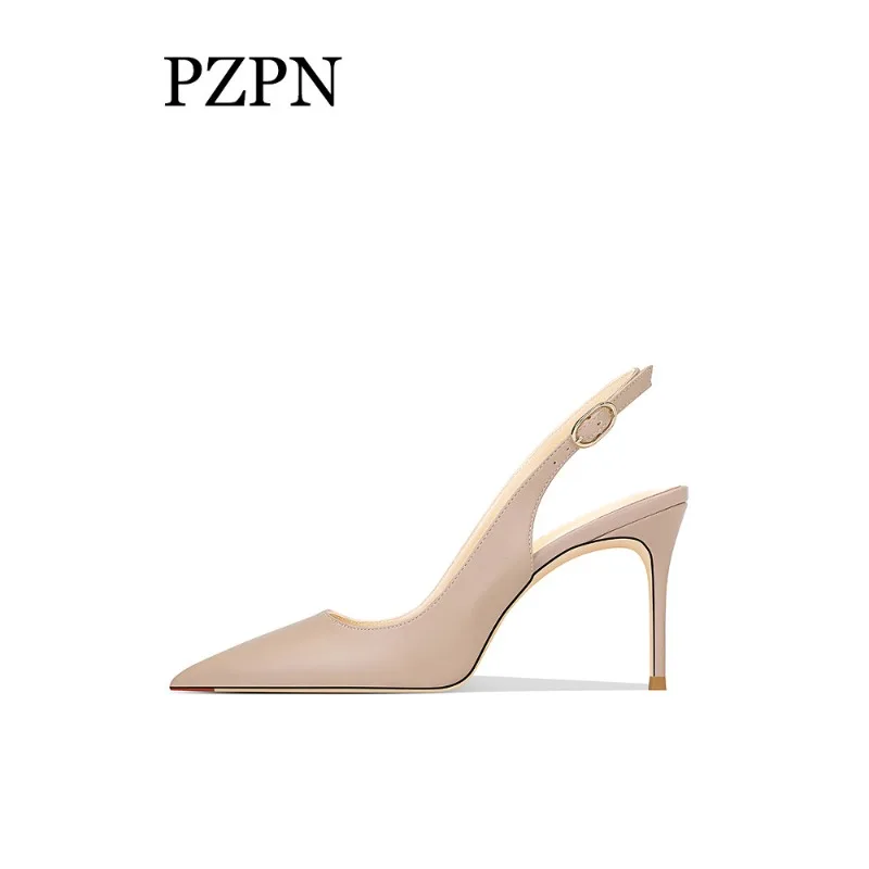 

Bare matte flat high-heeled shoes for women, 2026 new summer style pointed thin heel versatile temperament toe sandals