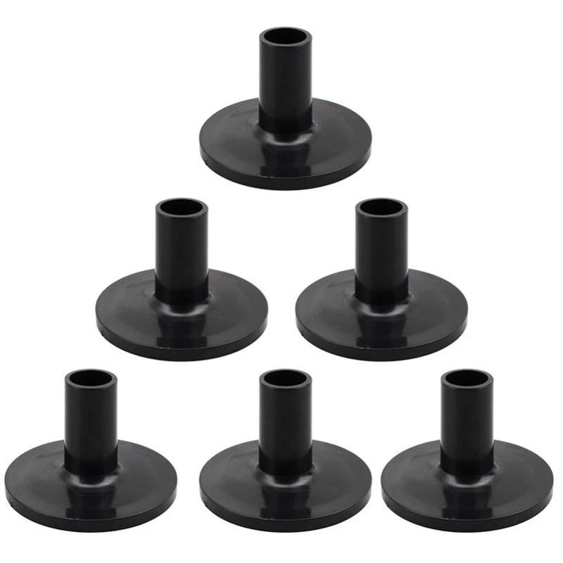 Cymbal Stand Sleeves With Flange Base for Percussion Drum Set Parts Black