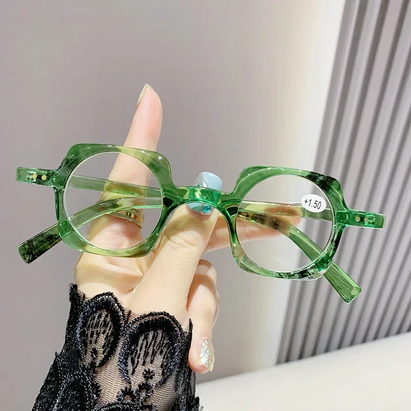 Anti Blue Light Presbyopia Glasses Restoration Antique Frame Concave Art Original Glasses Decorative Glasses with Prescription image 6