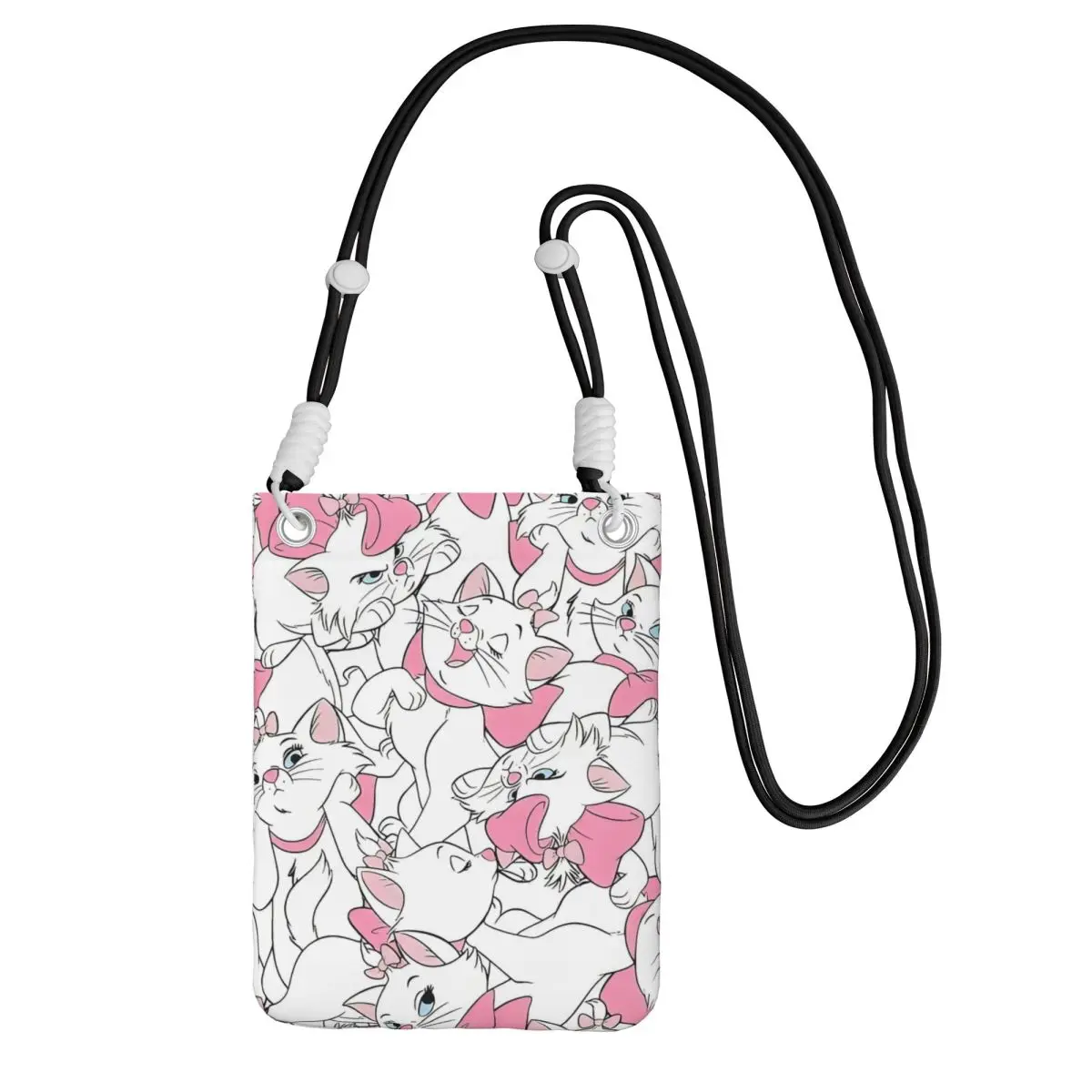 

Сумка для мобильного телефона на заказ Marie Cat Carry, диагональная сумка для мужчин и женщин, анимационная сумка через плечо, регулируемая длина для путешествий