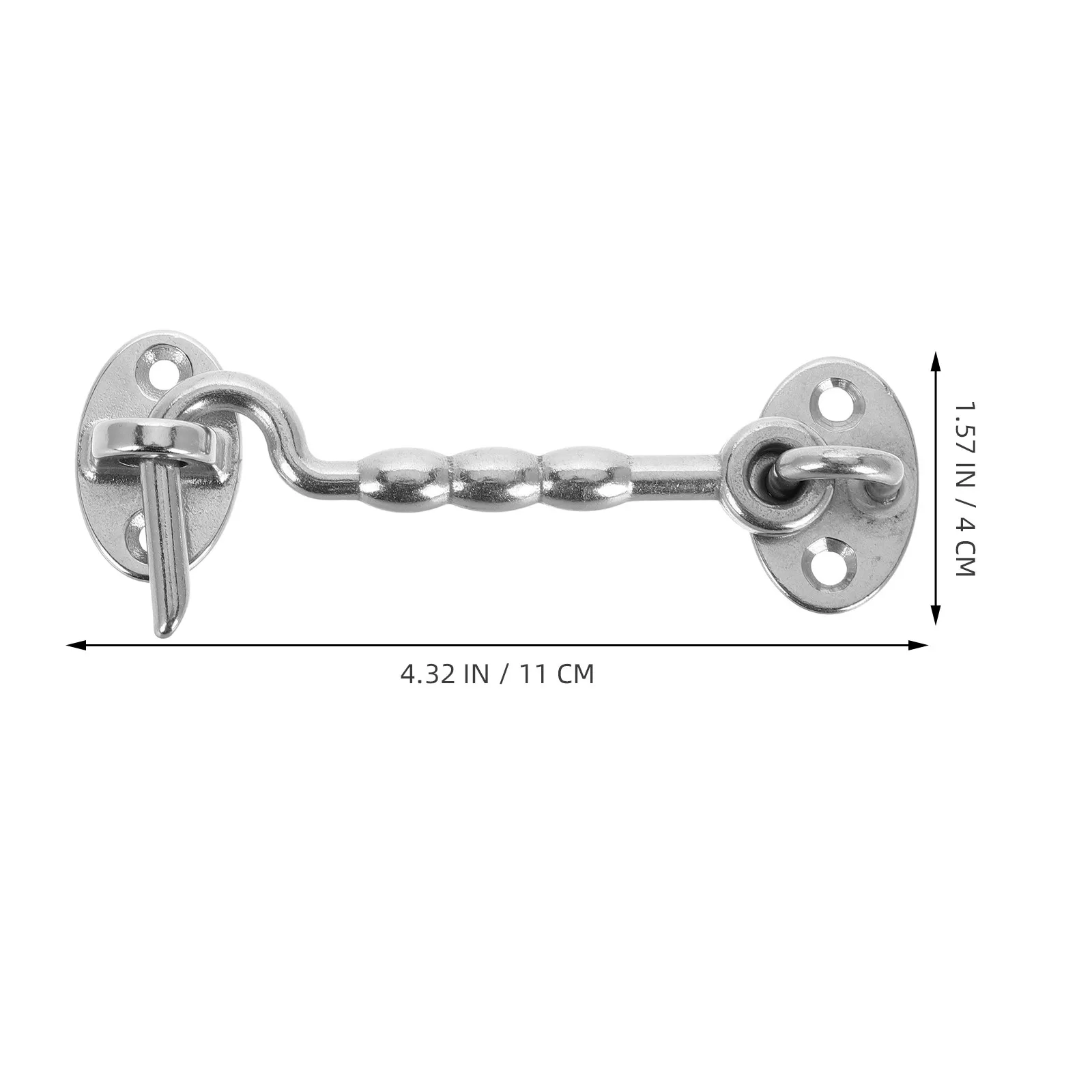 Stainless Steel Door Hook Latch Robust Windproof Barn Doors Windows Gates Hook Lock Barn Door Lock Rope Cleats