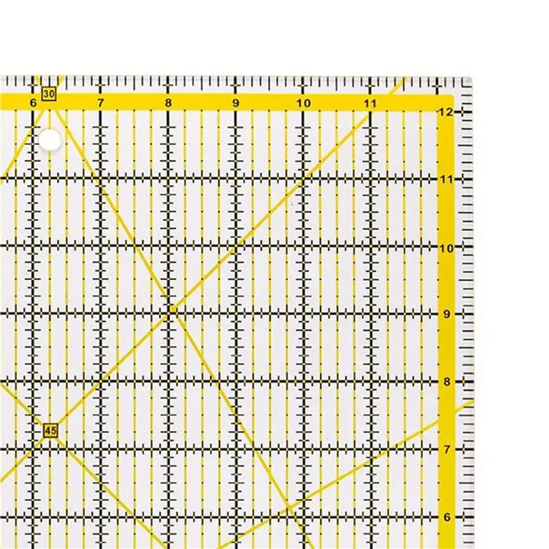 10 Pack Acrylic Quilting Ruler, Square Acrylic Quilter Ruler Fabric Cutting Ruler Clear Mark Acrylic Ruler