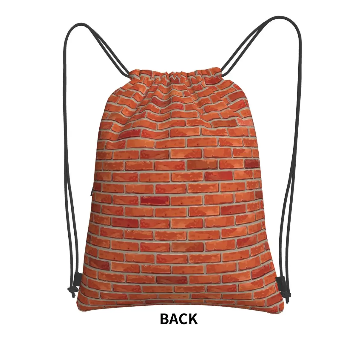 Red Brick Wall Backpacks Portable Drawstring Bags Sports Bag Book Bags for Travel Students