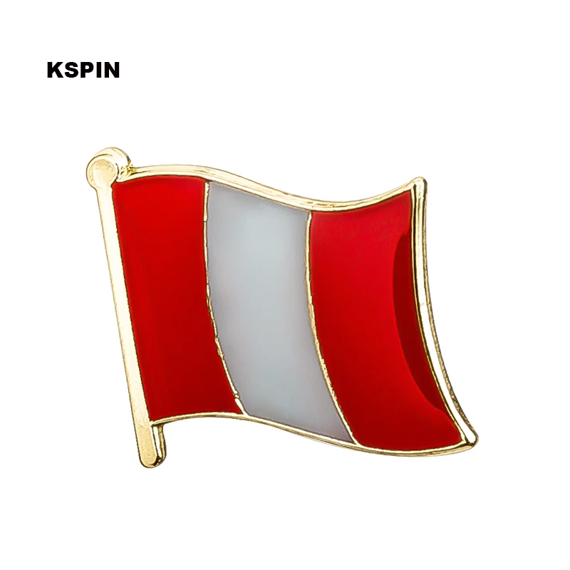 Peru Flag Badge Brooch Natinal Lapel Pins Flag Lapel Pins Country Flag Badge