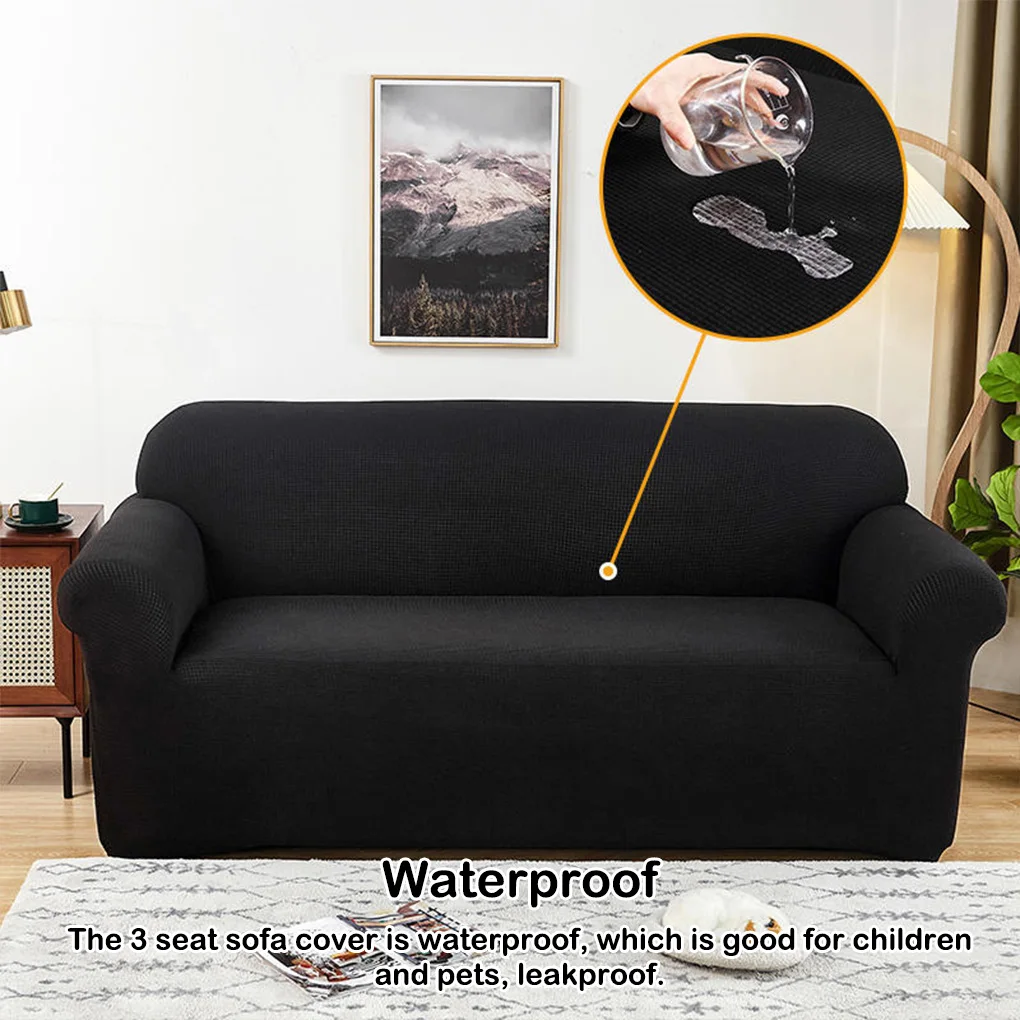 3 Seats Sofa Cover Waterproof Elastic Covers Seater Bench Couch Sleeve