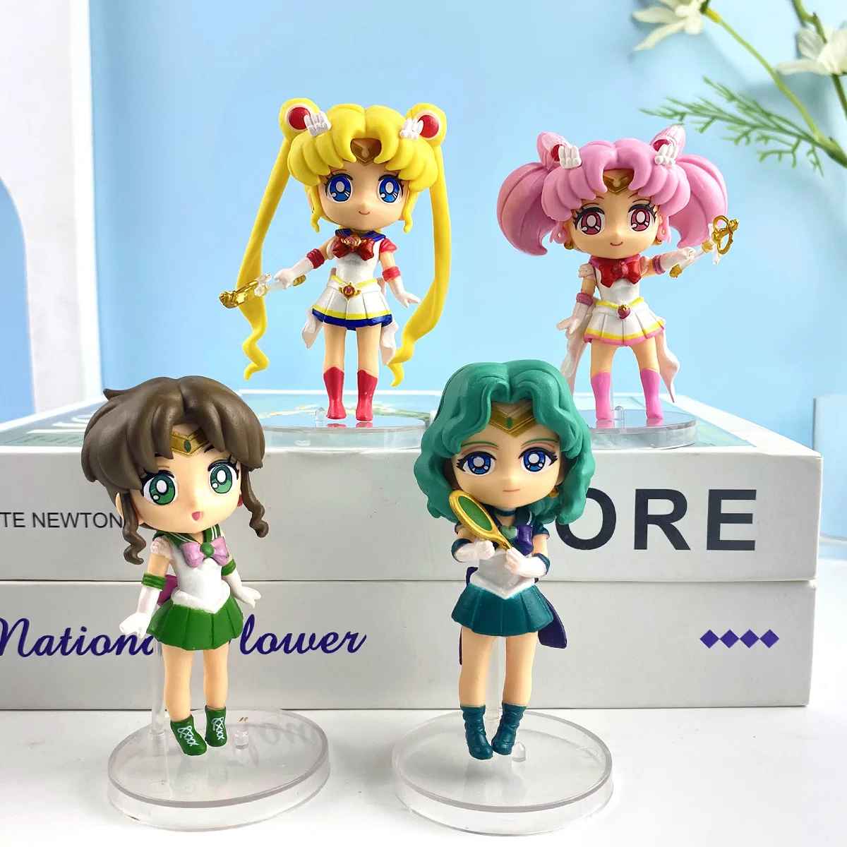 Anime Girl Warrior Model Handmade Desktop Cake Decoration Ornament Ornament Collection Gift 6 Pieces 8 Pieces Size 7cm-10cm