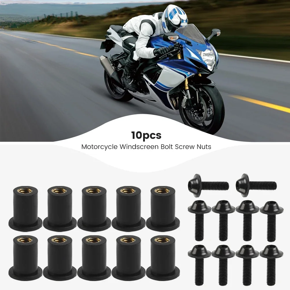 High Quality Hot Sale Motorcycle Accessories Windscreen Bolt Bolt Screw Nut Anodized Aluminum Bolt Screw Nuts M5 Rubber Nuts image 6