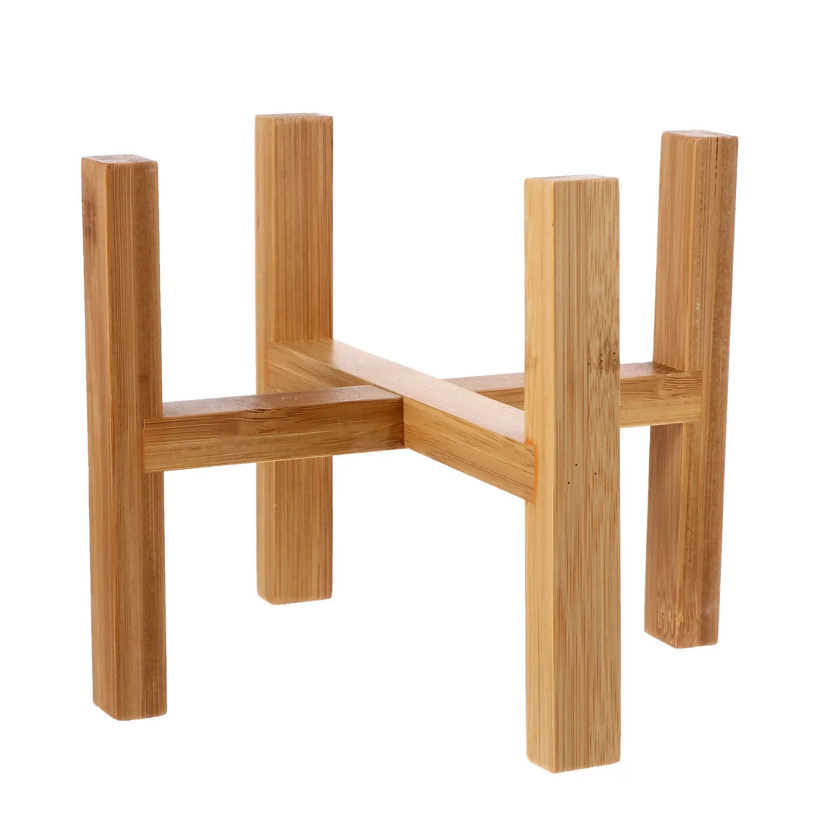 Bamboo Plant Stand Flower Pot Rack Sturdy Rustic Potted Plant Holder for Indoor Outdoor Home Garden Patio Office
