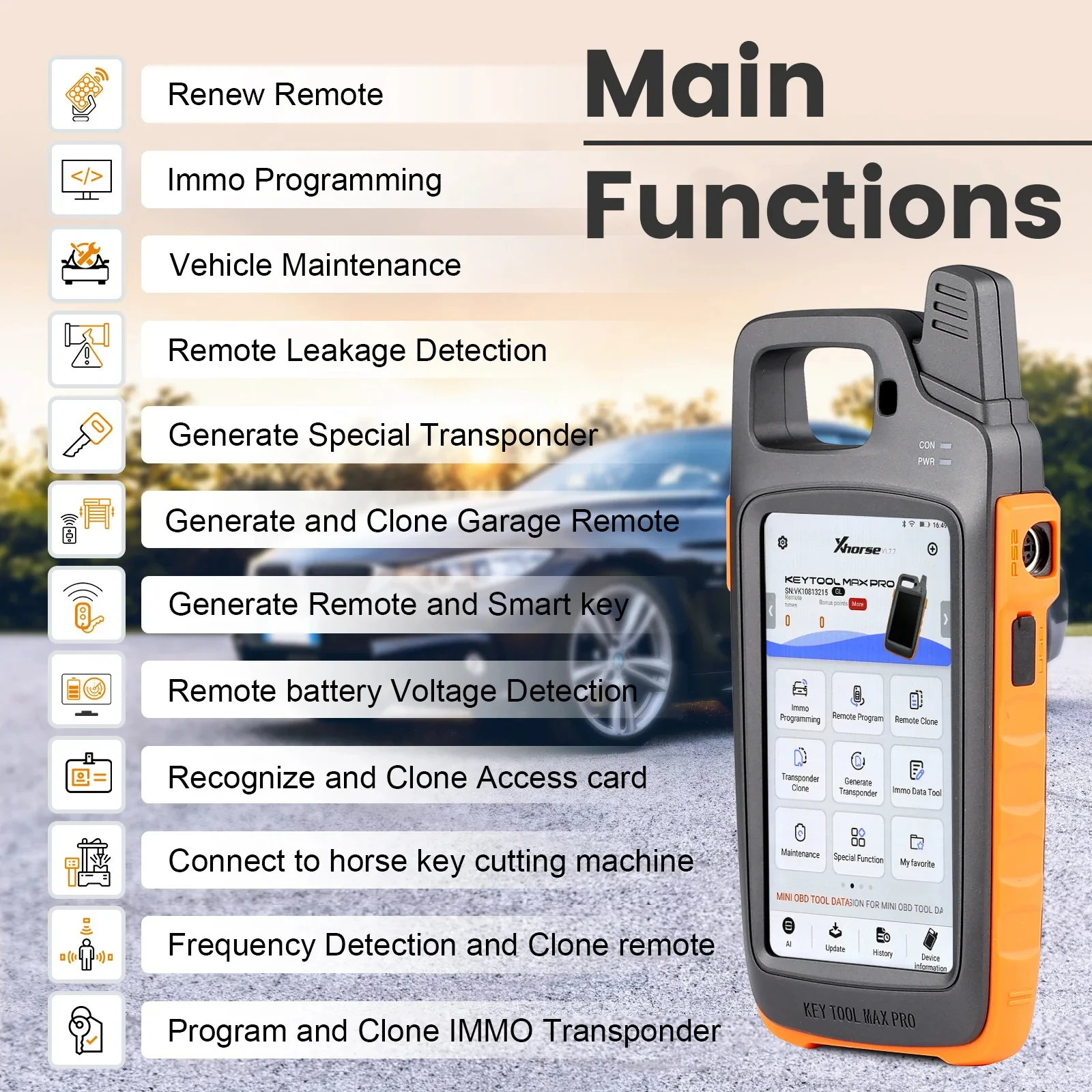 Strumento chiave Xhorse VVDI originale supporto Max Pro lettura tensione e corrente di dispersione strumento chiave Max adults CAN FD