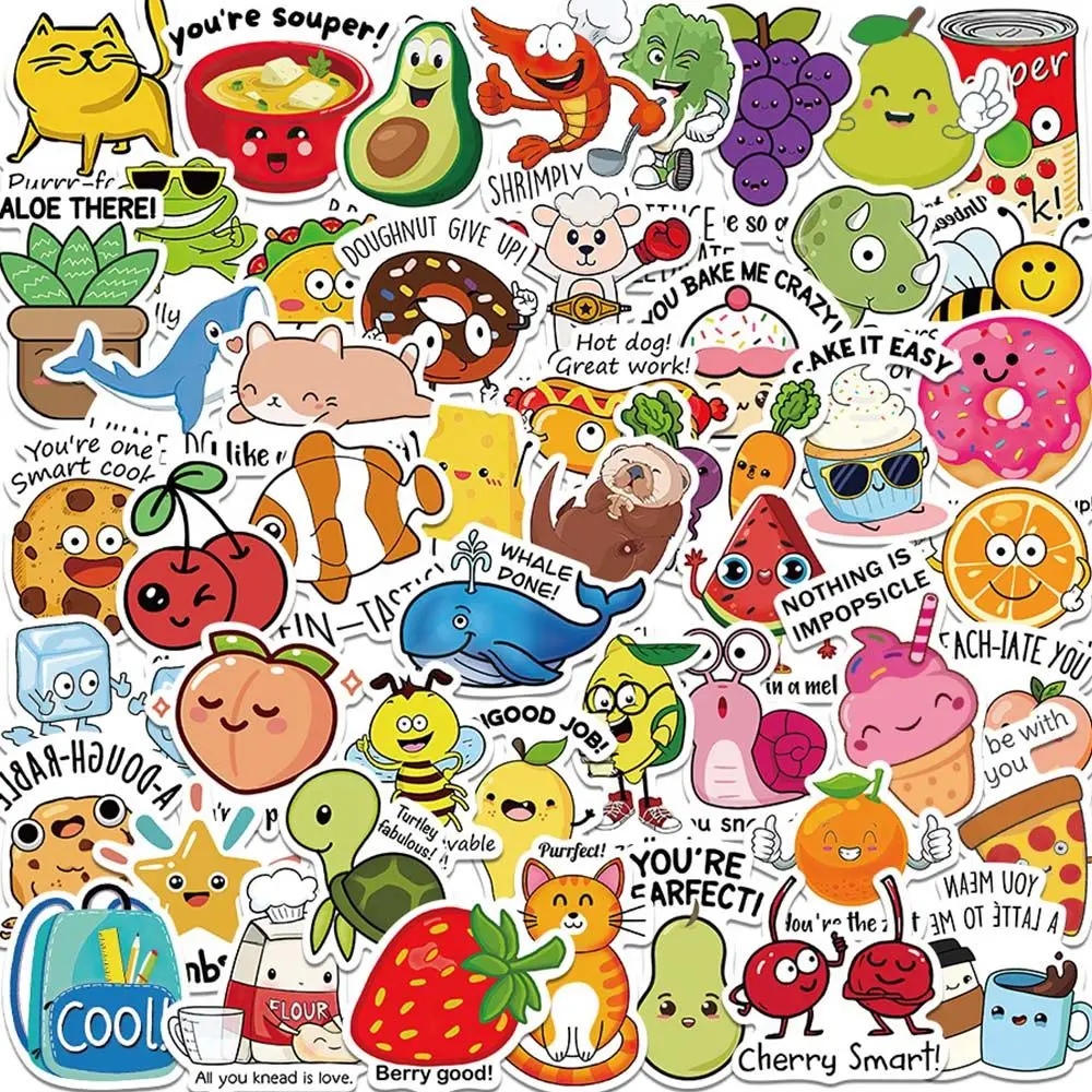 Gift School Stickey Stationery Animals Pattern Reward Stickers Kids Toy Decals Motivational Sticker Hand Account Decoration