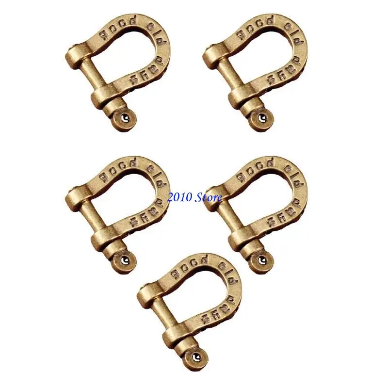 

F3MF Pack of 5 Screw Brass Closures Secure Connectors for Clothing Accessories Metal Locking No Coating