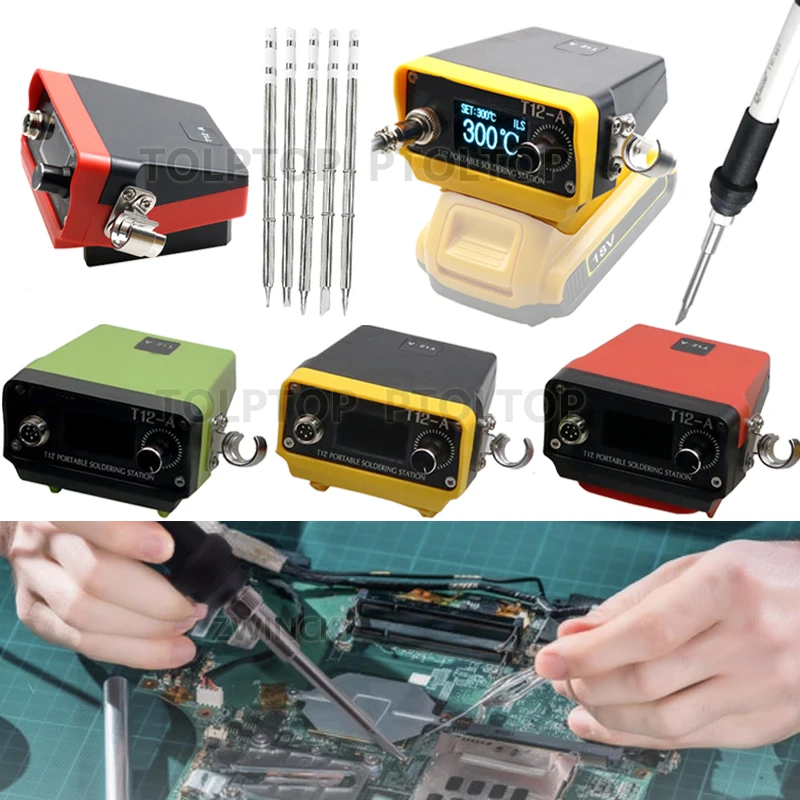 NEW T12 Welding Station Tool for Makita/Dewalt/Milwaukee/Devon/Worx 18V 20V Li-ion Battery Cordless DIY Soldering Iron Station