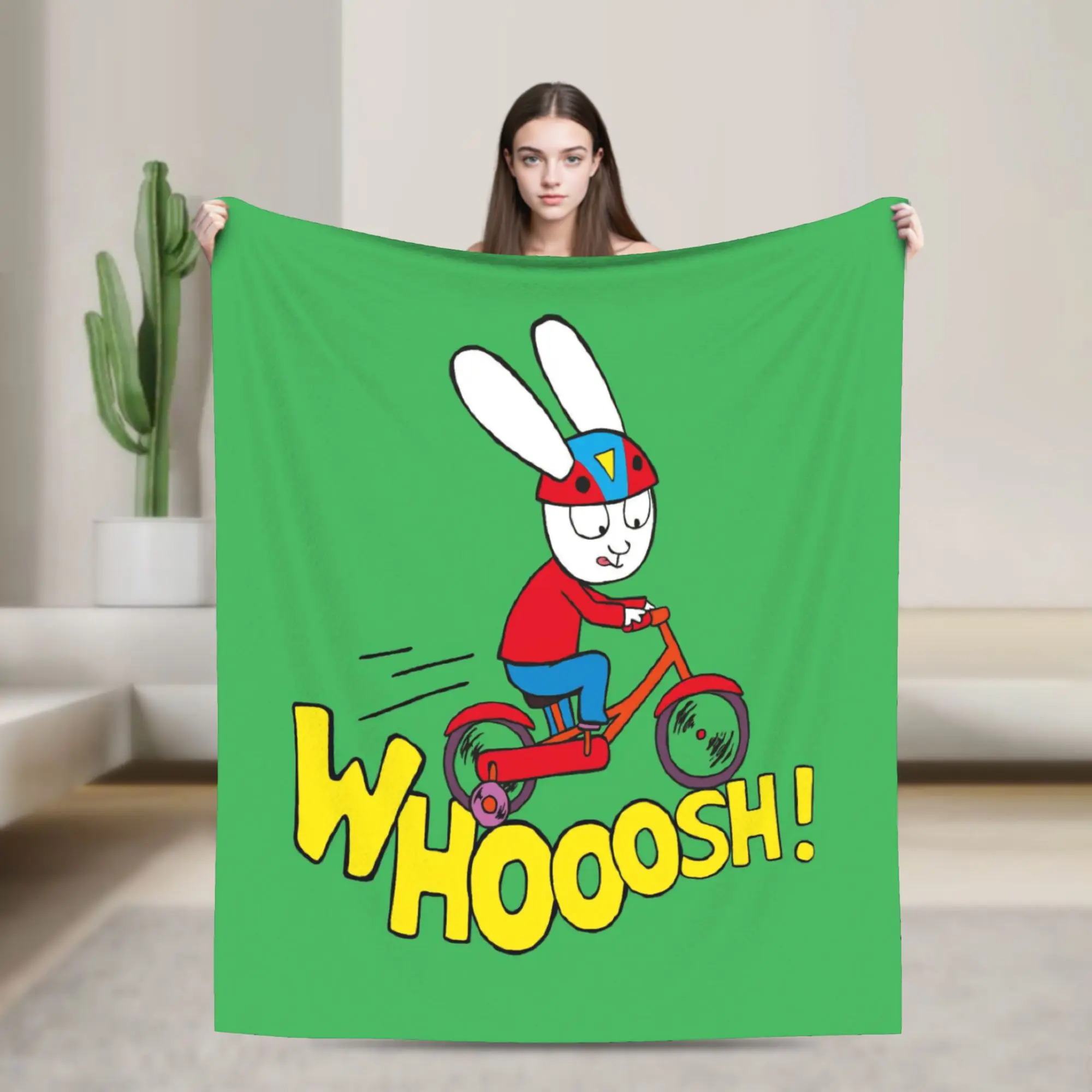 Simon Super Rabbit Accessories Blanket Ultra-Soft Coral Fleece Plush  Throw Blanket Cozy Bedspread