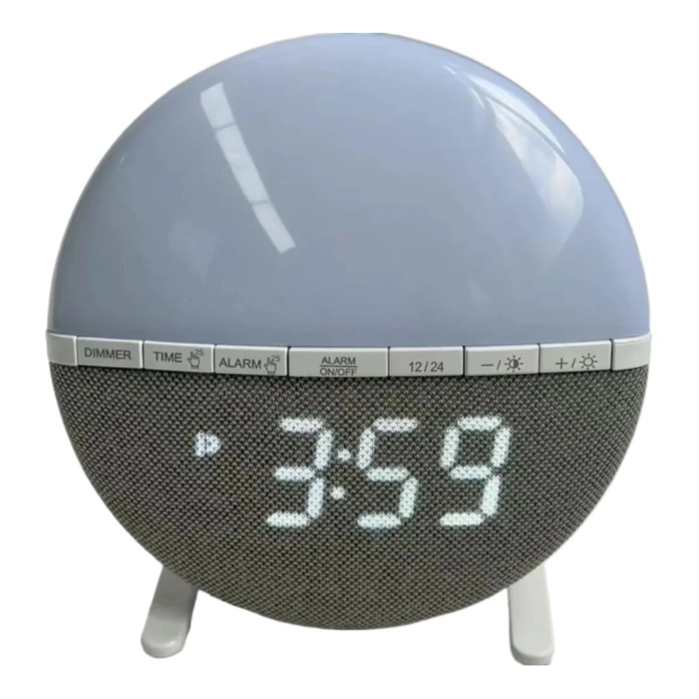 Sunrise Alarm Clock Wake Up Light Colors - Natural Sound Digital Clock for Home Decor Living Room