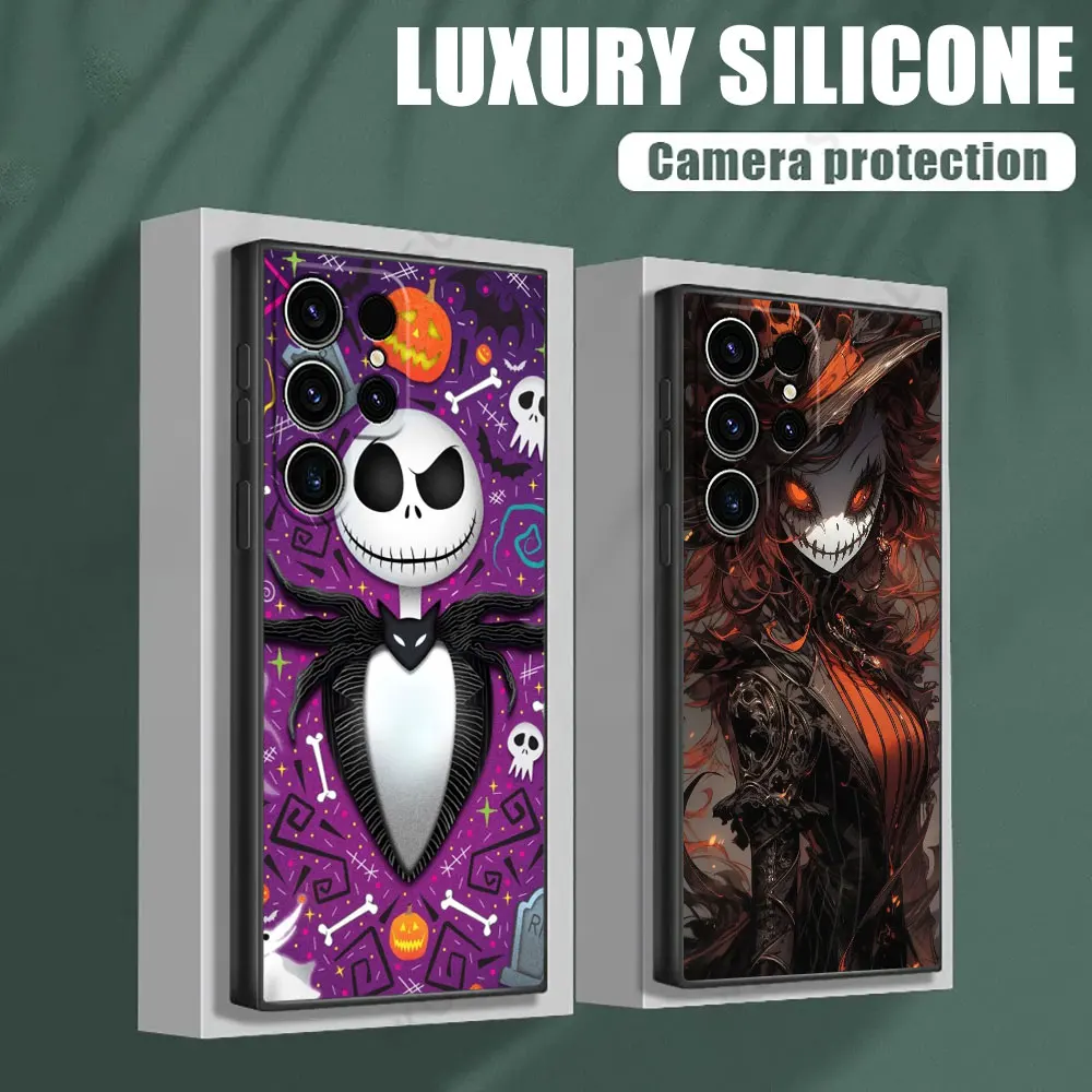 

Jack Sally Skellington Phone Case for Samsung Galaxy S26 S25 Ultra S24 S23 Ultra S22 Plus S21 S20 S21 FE S26Ultra S25 Soft Funda