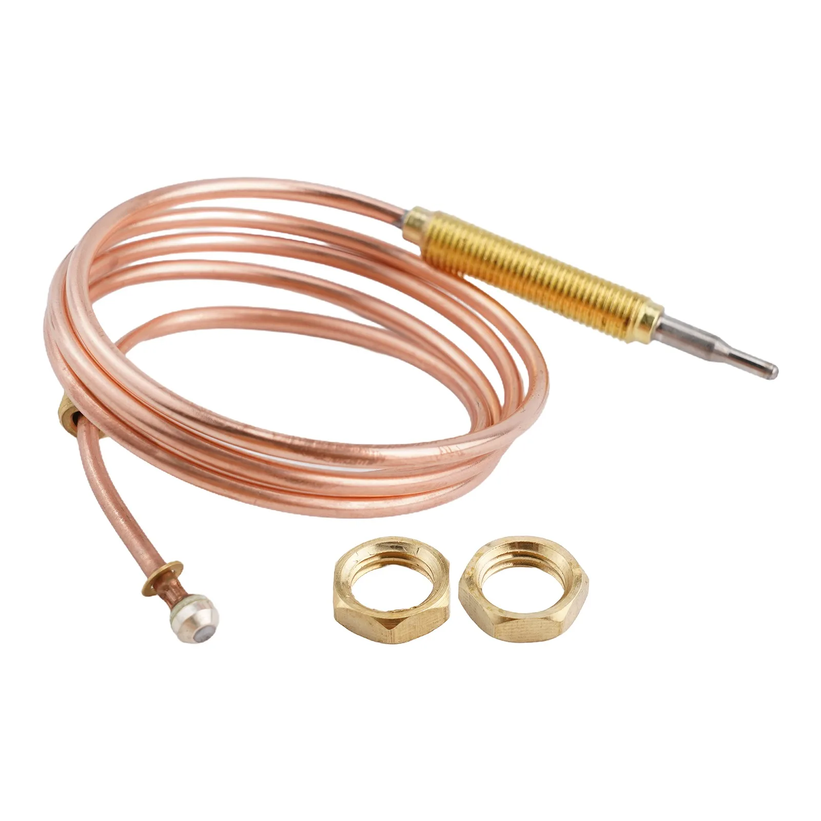 Threaded Thermocouple Probe 600-1500mm For Burners Fireplaces BBQ Stoves Flameout Protection Sensor Heating & Cooling Parts