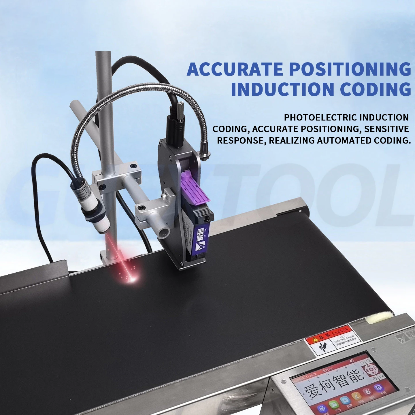 TIJ Inkjet Printers with Conveyor Belt All in One For Barcode Expiry Date QR Code Logo Continuous Coding Machine