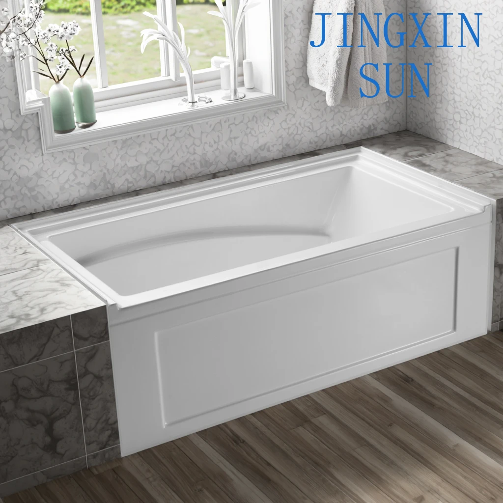 Modern Acrylic Freestanding Rectangle Bathtub For Adults Luxury Whirlpools And Showers For Soaking In Bathroom For Hotels