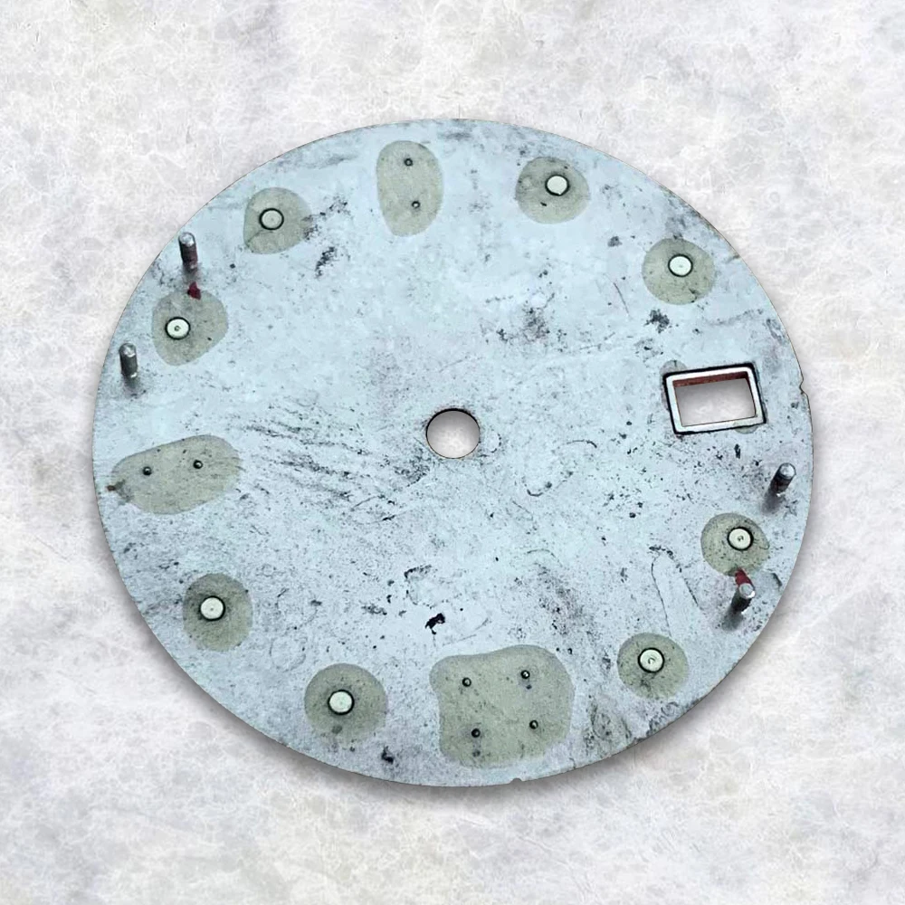 NH35/NH36/4R/7S 28.5mm Dial S Logo Blue 3D Footprints surface Suitable For Movement Watch Green Luminous