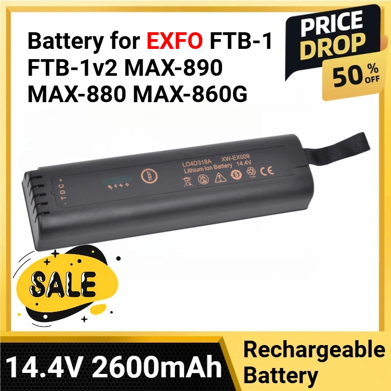 

FTB-1LO4D318A XW-EX009 LO4D318A GP-2252 GP-2253 14.4V 2600mAh Battery for EXFO FTB-1 FTB-1v2 MAX-890 MAX-880 MAX-860G