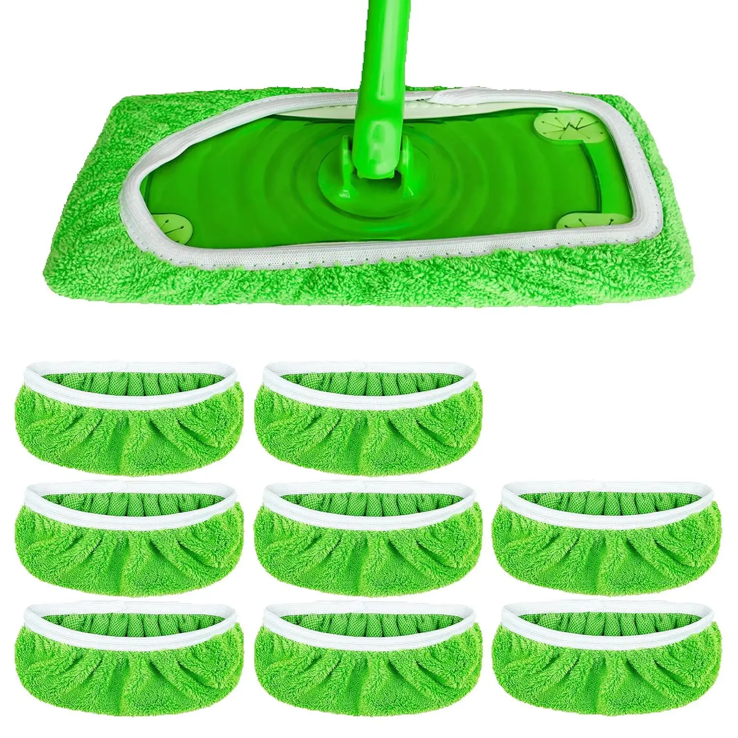 Panos de Microfibra Reutilizáveis para Mop, Capas de Sapato Silenciosas, Panos de Limpeza a Seco e Úmido, Suprimentos de Limpeza de Piso Laváveis para Casa