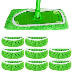Reusable Microfiber Mop Pads Silent Shoe Covers Wet & Dry Cleaning Cloths Home Washable Floor Cleaning Supply