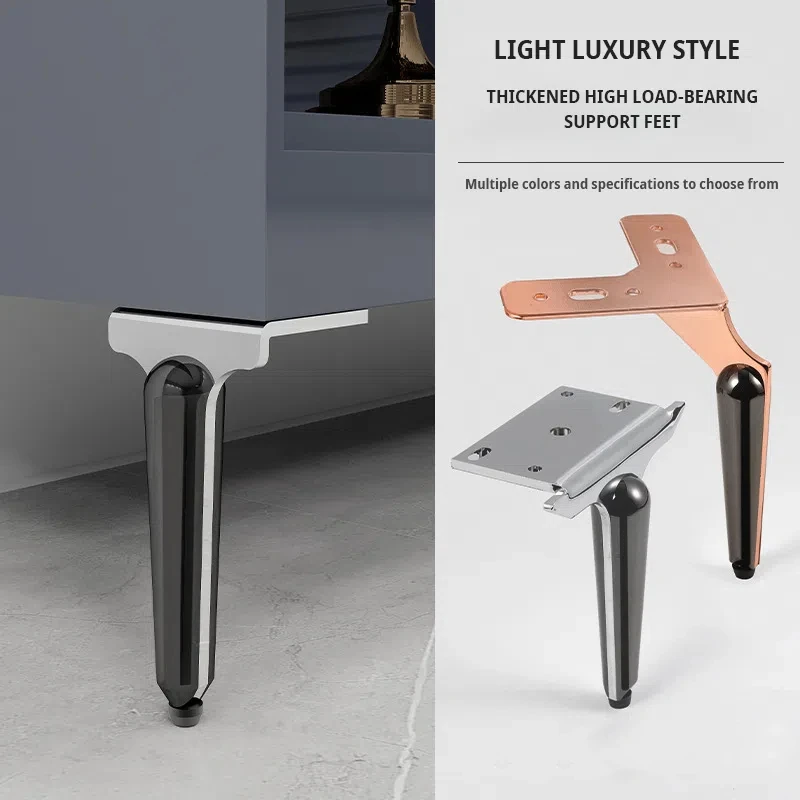 4pcs Furniture Legs Cabinet Foot Bed Frame Support Legs Heavy Duty Metal Furniture Feet for Table Bed Chair Desk Dresser image 2