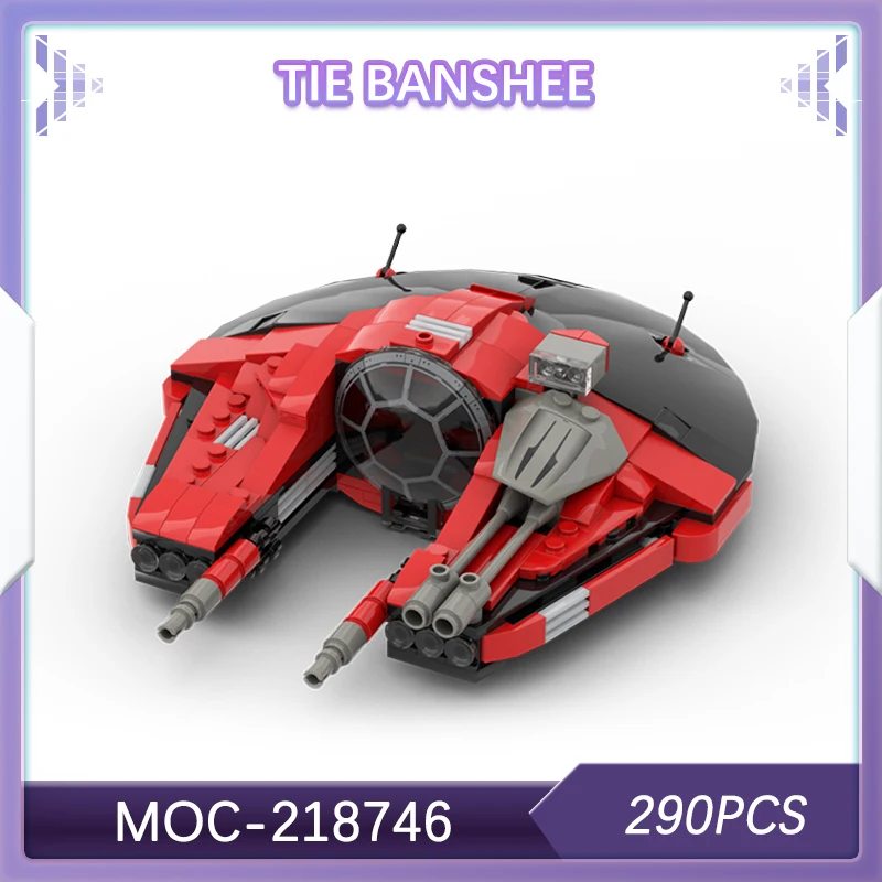 

290P Знаменитый звездный фильм TIE Banshee НОВЫЕ Блоки «сделай сам» Мини-космический корабль Истребитель Реактивная игрушка Подарочный совместимый набор кирпичей MOC- 218746